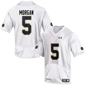 Men University of Notre Dame #5 Nyles Morgan White Game NCAA Jerseys 751843-313