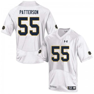Men's UND #55 Jarrett Patterson White Game Embroidery Jersey 483479-653