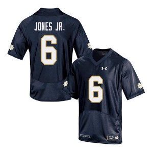 Men Notre Dame #6 Tony Jones Jr. Navy Game Official Jerseys 204330-982