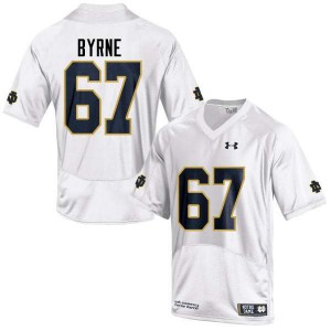 Men's Notre Dame #67 Jimmy Byrne White Game Alumni Jerseys 862550-528