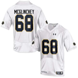 Men University of Notre Dame #68 Mike McGlinchey White Game Official Jerseys 581223-943