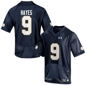 Men's Notre Dame #9 Daelin Hayes Navy Blue Game Football Jerseys 825673-381