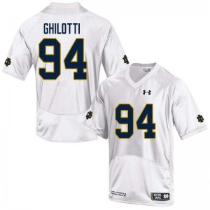 Mens Notre Dame #94 Giovanni Ghilotti White Game Stitch Jersey 246980-732