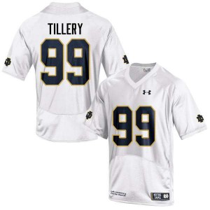 Mens Fighting Irish #99 Jerry Tillery White Game College Jersey 707854-149