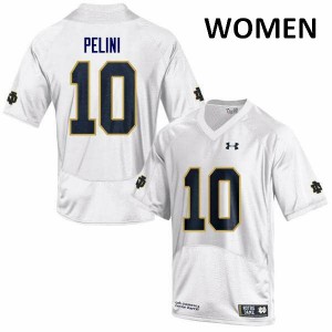 Womens UND #10 Patrick Pelini White Game Player Jersey 696535-863