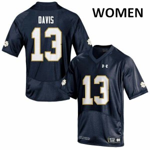 Women Irish #13 Avery Davis Navy Game Official Jerseys 288256-644