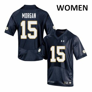 Womens UND #15 D.J. Morgan Navy Game Official Jerseys 161559-271