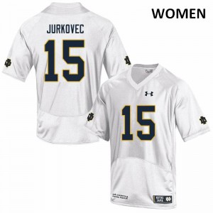 Womens Irish #15 Phil Jurkovec White Game Official Jersey 107445-527