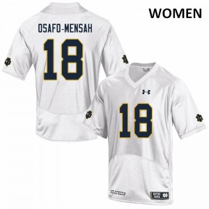 Women's Notre Dame #18 Nana Osafo-Mensah White Game Alumni Jerseys 498901-280
