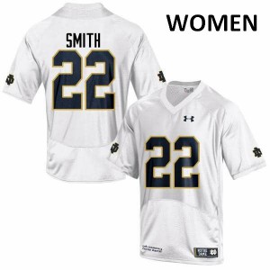 Women University of Notre Dame #22 Harrison Smith White Game University Jerseys 599701-475