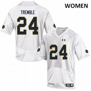 Women's Irish #24 Tommy Tremble White Game Player Jerseys 177453-451