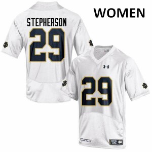 Womens UND #29 Kevin Stepherson White Game Football Jerseys 315250-465