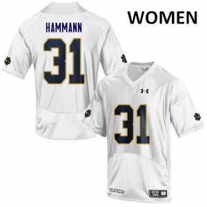 Womens Notre Dame #35 Grant Hammann White Game Alumni Jersey 812639-745
