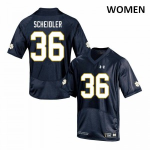 Womens Irish #36 Eddie Scheidler Navy Game NCAA Jerseys 344532-301