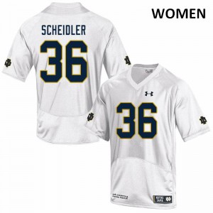 Women UND #36 Eddie Scheidler White Game Official Jersey 870063-625
