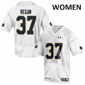 Womens University of Notre Dame #37 Robert Regan White Game NCAA Jerseys 252972-191