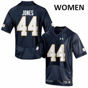 Women Irish #44 Jamir Jones Navy Blue Game Player Jersey 249609-533