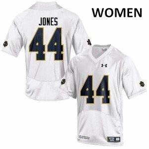 Women's University of Notre Dame #44 Jamir Jones White Game Stitched Jerseys 479801-894