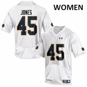 Women University of Notre Dame #45 Jonathan Jones White Game NCAA Jersey 284728-821