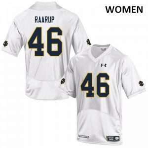 Women's UND #46 Axel Raarup White Game Football Jerseys 626323-685