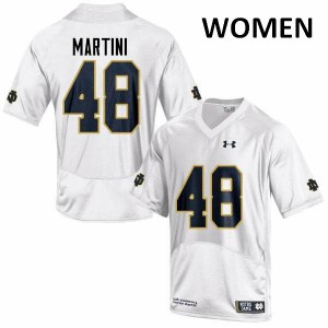 Women Irish #48 Greer Martini White Game High School Jerseys 516082-900