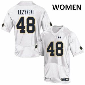 Women UND #48 Xavier Lezynski White Game University Jerseys 968542-903