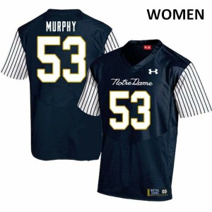 Women's UND #53 Quinn Murphy Navy Blue Alternate Game Alumni Jersey 226411-288