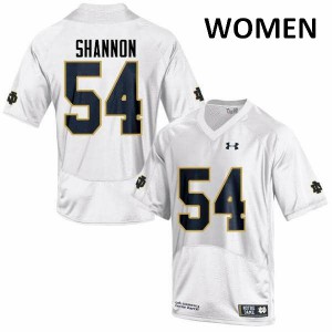 Women's Notre Dame #54 John Shannon White Game Stitched Jersey 626083-362
