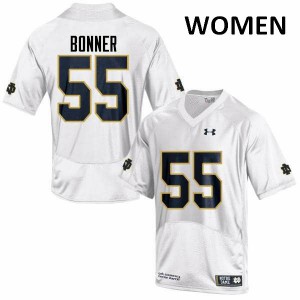 Womens Notre Dame Fighting Irish #55 Jonathan Bonner White Game College Jersey 274276-874
