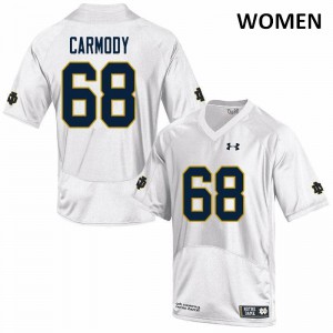 Women Notre Dame Fighting Irish #68 Michael Carmody White Game Football Jersey 171499-386