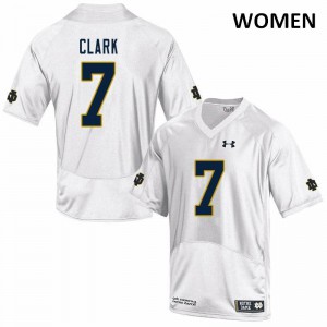 Women UND #7 Brendon Clark White Game NCAA Jersey 947380-363