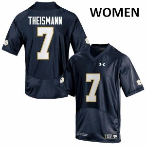 Women UND #7 Joe Theismann Navy Blue Game Football Jersey 441082-564