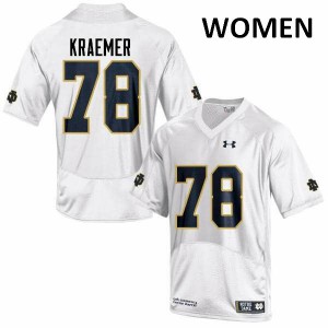 Women's University of Notre Dame #78 Tommy Kraemer White Game University Jersey 711109-168