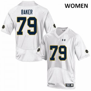 Womens UND #79 Tosh Baker White Game Stitched Jerseys 659286-667