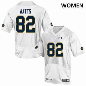 Women's UND #82 Xavier Watts White Game Player Jerseys 805600-587