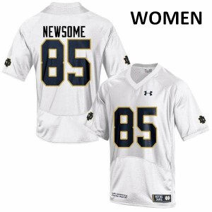 Women's Fighting Irish #85 Tyler Newsome White Game NCAA Jerseys 122926-618