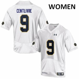 Women's Notre Dame #87 Keenan Centlivre White Game Stitched Jerseys 468946-250