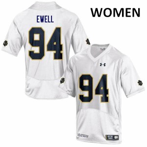 Women Irish #94 Darnell Ewell White Game Stitch Jersey 282880-811