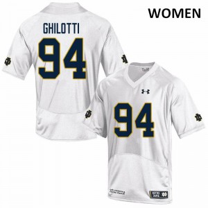 Women University of Notre Dame #94 Giovanni Ghilotti White Game Alumni Jersey 748926-156