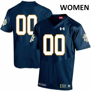 Womens UND #00 Custom Navy Authentic Stitched Jerseys 833699-685