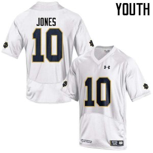Youth Notre Dame Fighting Irish #10 Alize Jones White Game Stitched Jersey 514013-266