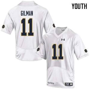 Youth Notre Dame #11 Alohi Gilman White Game Alumni Jerseys 489956-886