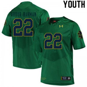 Youth Notre Dame Fighting Irish #22 Kendall Abdur-Rahman Green Game High School Jersey 821640-273