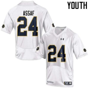 Youth Irish #24 Mick Assaf White Game Alumni Jerseys 723232-729