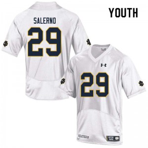 Youth Notre Dame #29 Matt Salerno White Game NCAA Jersey 391021-411