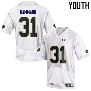 Youth Irish #31 Grant Hammann White Game Stitched Jerseys 347041-495