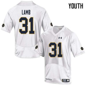 Youth UND #31 Jack Lamb White Game Alumni Jerseys 610941-945