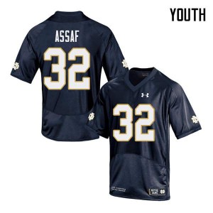 Youth UND #32 Mick Assaf Navy Game Official Jersey 844277-109