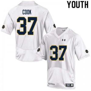 Youth Notre Dame #37 Henry Cook White Game Alumni Jersey 766462-940
