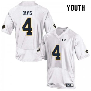 Youth UND #4 Avery Davis White Game Embroidery Jerseys 585217-194